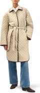 rag & bone Kelly Oversize Faux Leather Trim Quilted Jacket