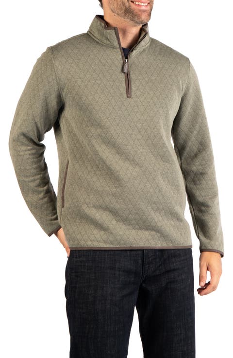 Quilted Quarter Zip Pullover