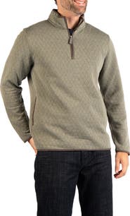 TailorByrd Quilted Quarter Zip Pullover