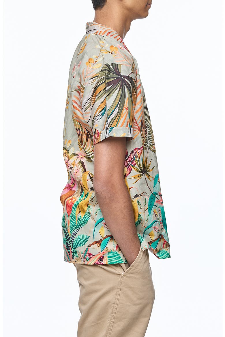 Printed Camp Shirt, Alternate, color, NATURAL