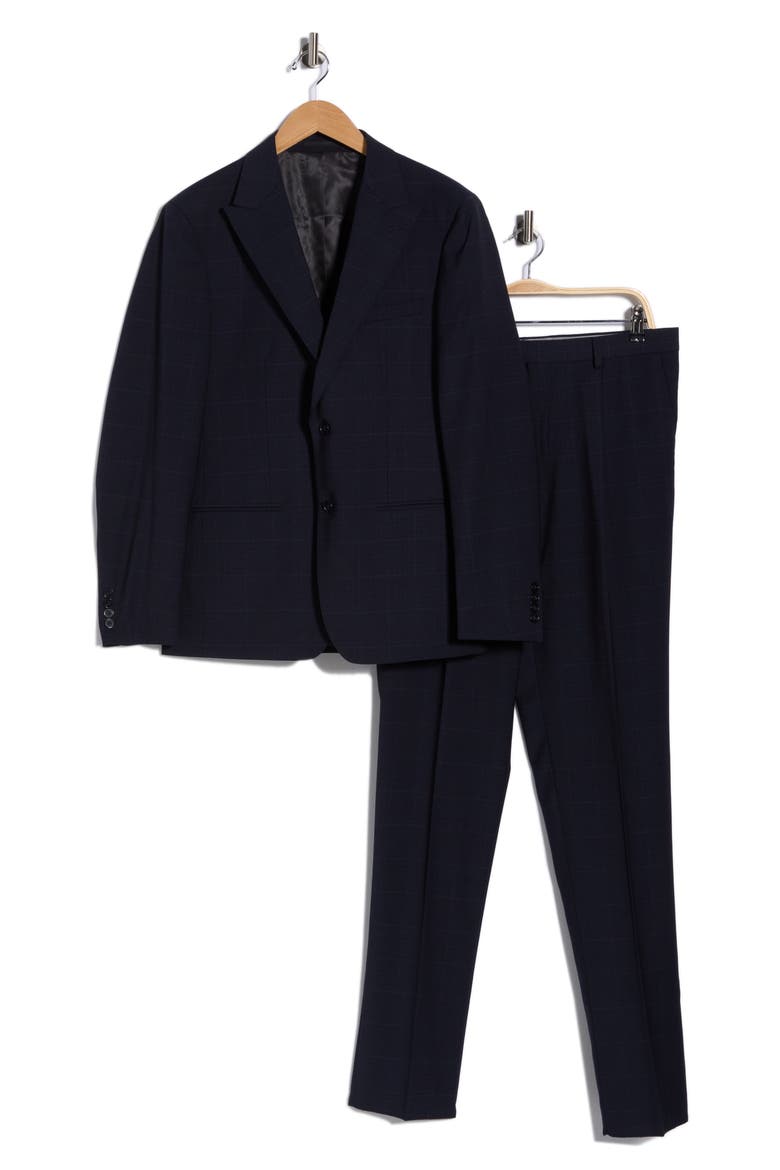 Kids' Two Button Suit Set, Alternate, color, NAVY