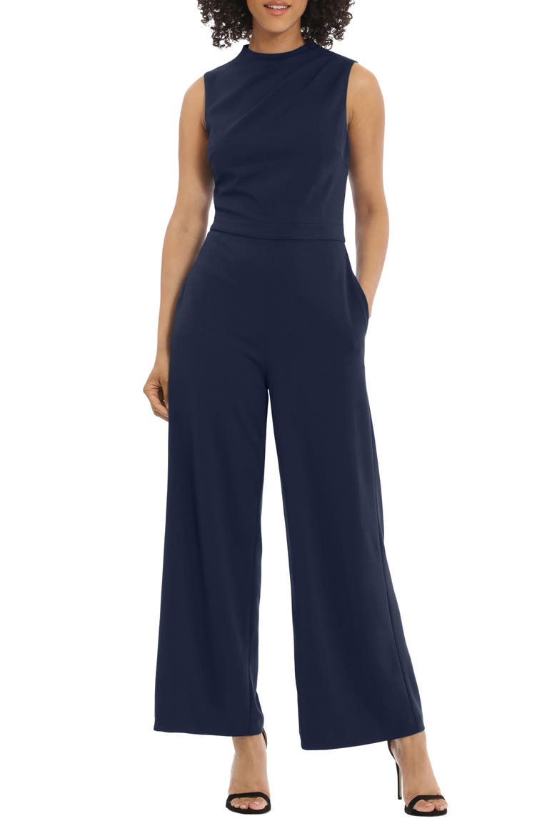 Mock Neck Jumpsuit, Main, color, TWLGHT/NVY