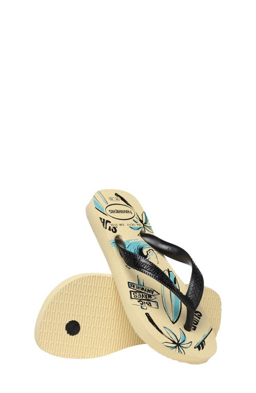 Havaianas Printed Footbed Flip-flops In Buttercream