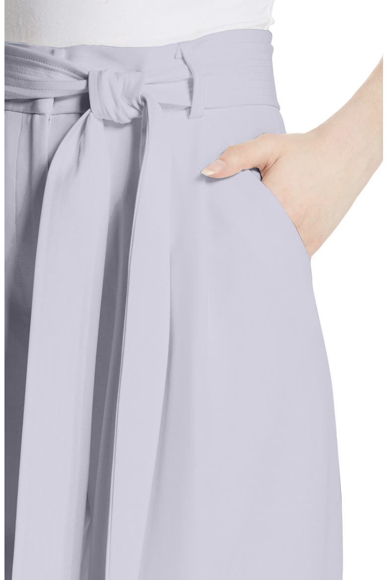 Italian Cady Trapunto Tie Waist Trousers, Alternate, color, WHITE
