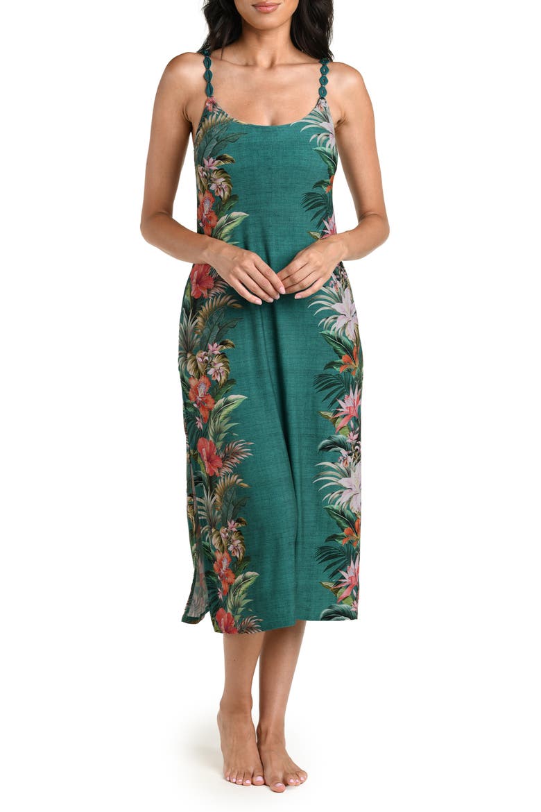 Courtyard Palms Midi Dress, Main, color, JUNGLE