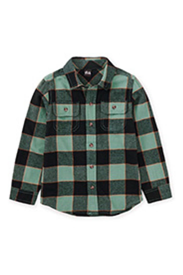 Flannel Button Up Shirt, Main, color, Forest Plaid