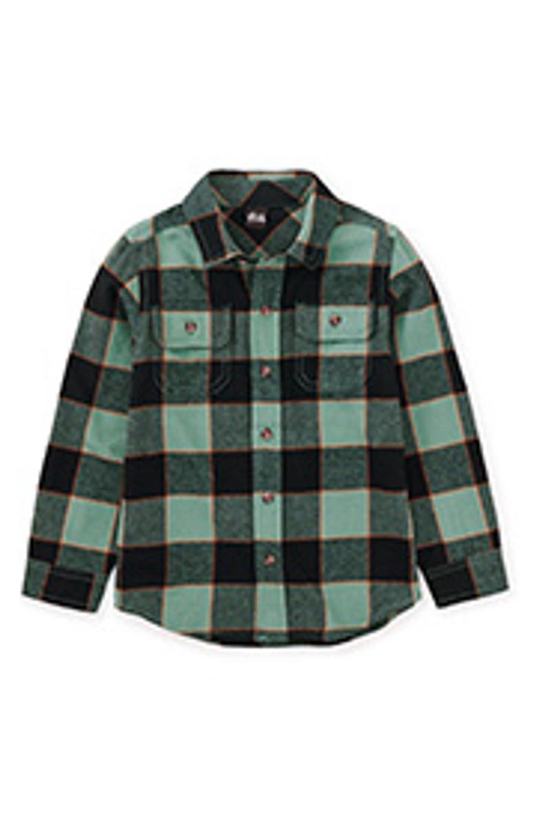 Tea Collection Flannel Button Up Shirt, Main, color, Forest Plaid