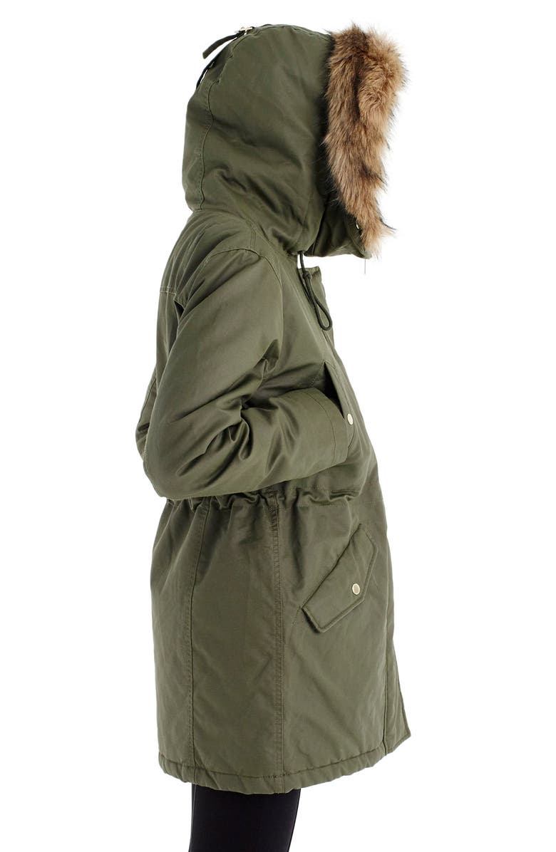 J.Crew Perfect Winter Parka with Faux Fur Trim, Alternate, color,