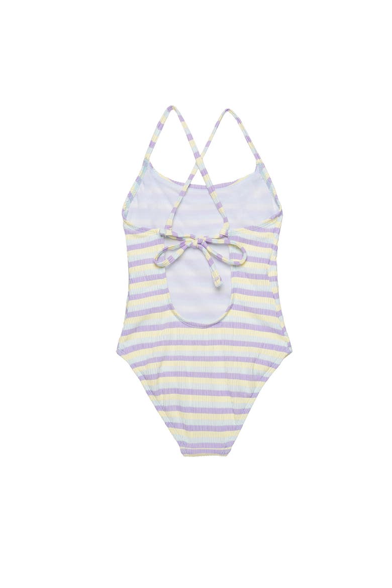 Lollipop Textured Criss Cross Back Adjustable One Piece, Alternate, color, Lollipop-Multi