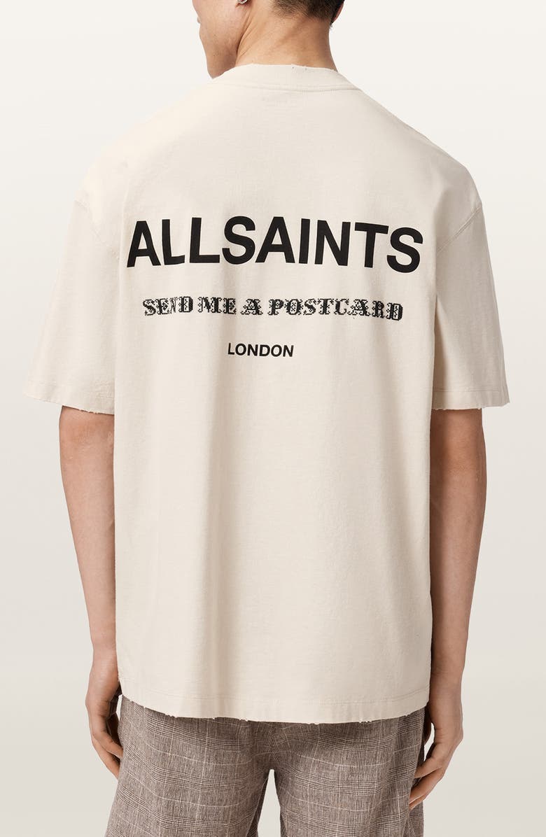 AllSaints Affix Graphic Cotton T-Shirt, Alternate, color, Dusk White