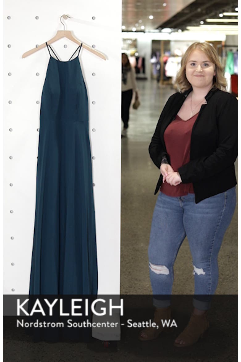 Kayla A-Line Halter Gown video