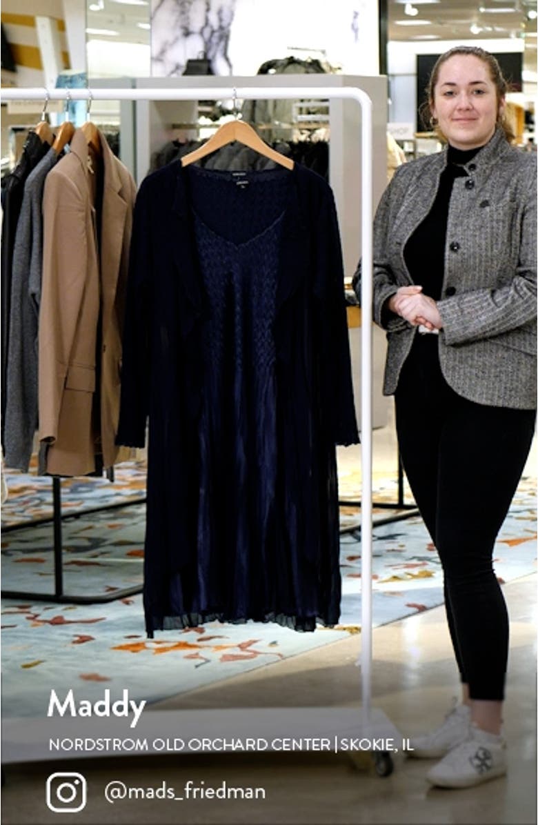 Charmeuse & Chiffon Cocktail Dress with Duster Jacket, sales video thumbnail