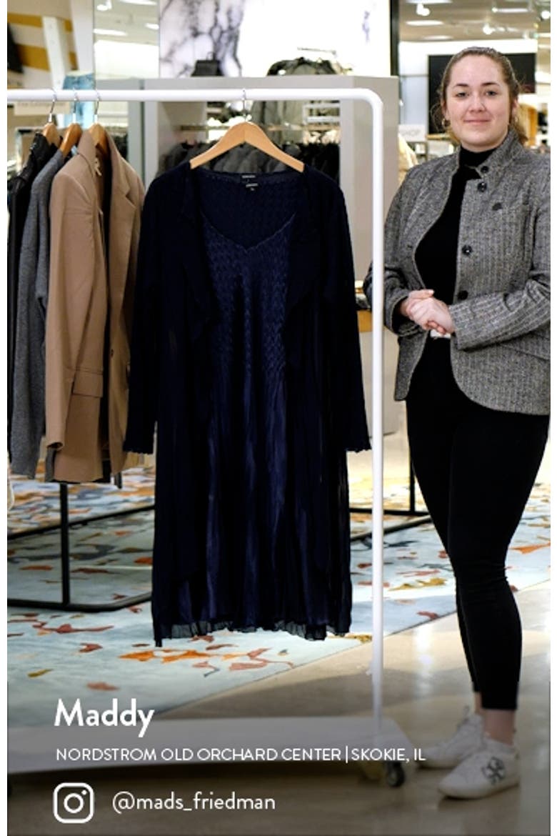 Charmeuse & Chiffon Cocktail Dress with Duster Jacket video