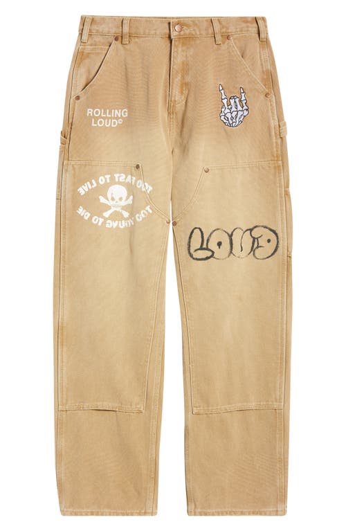 Rolling Loud Notebook Cotton Blend Work Pants In Multi