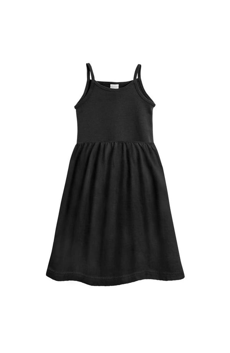 CITY THREADS Soft Organic Cotton Empire Camisole Sundress, Main, color, Black