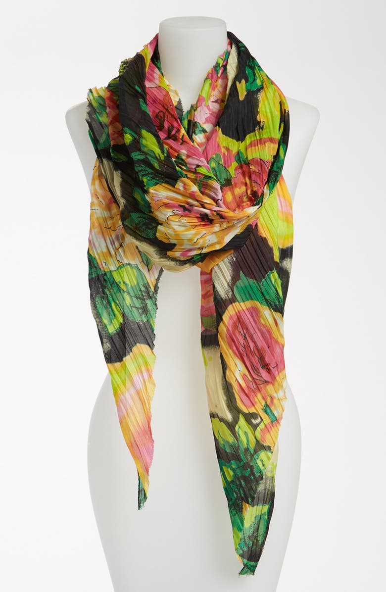 Betsey Johnson 'Gypsy Rose' Pleated Scarf, Main, color, 