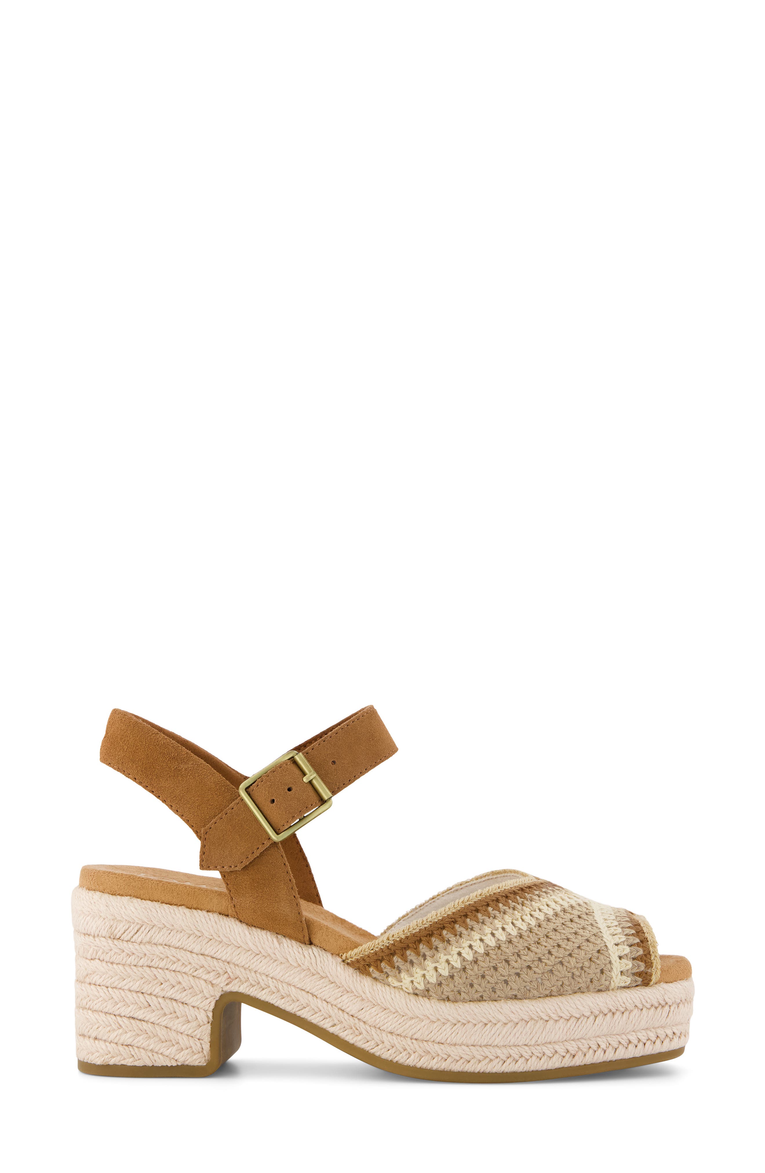Isla Peep Toe Sandal, Alternate, color, DARK BEIGE