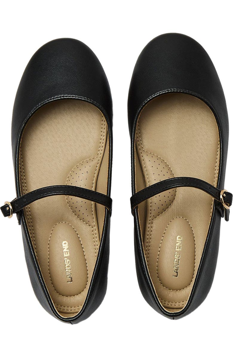 Lands' End Girls Classic Mary Jane Flats, Alternate, color, Black