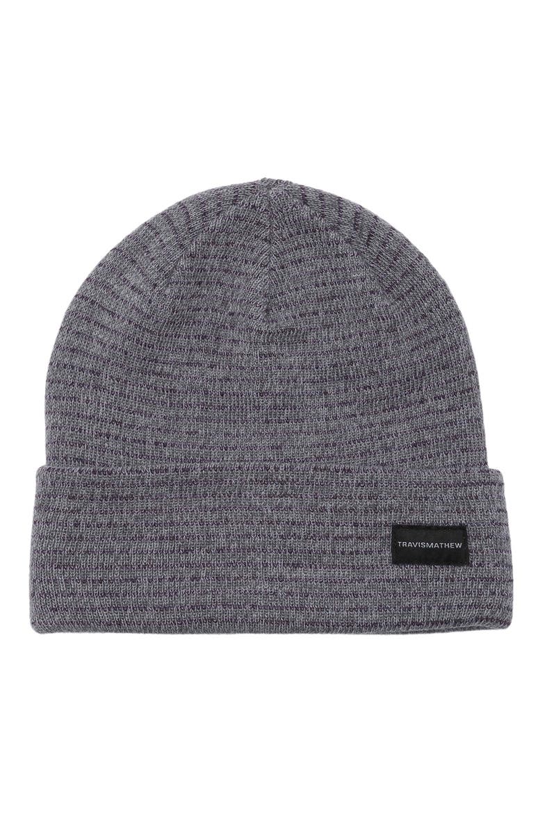 Call It A Day Beanie, Main, color, HEATHER GREY/PURPLE