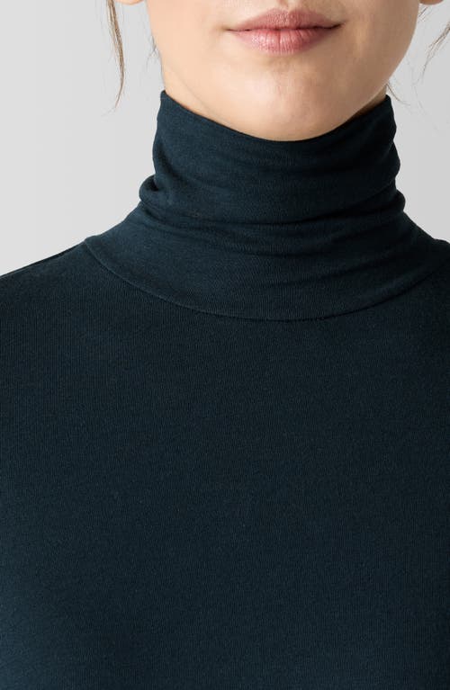Eileen Fisher Turtleneck Top In Green