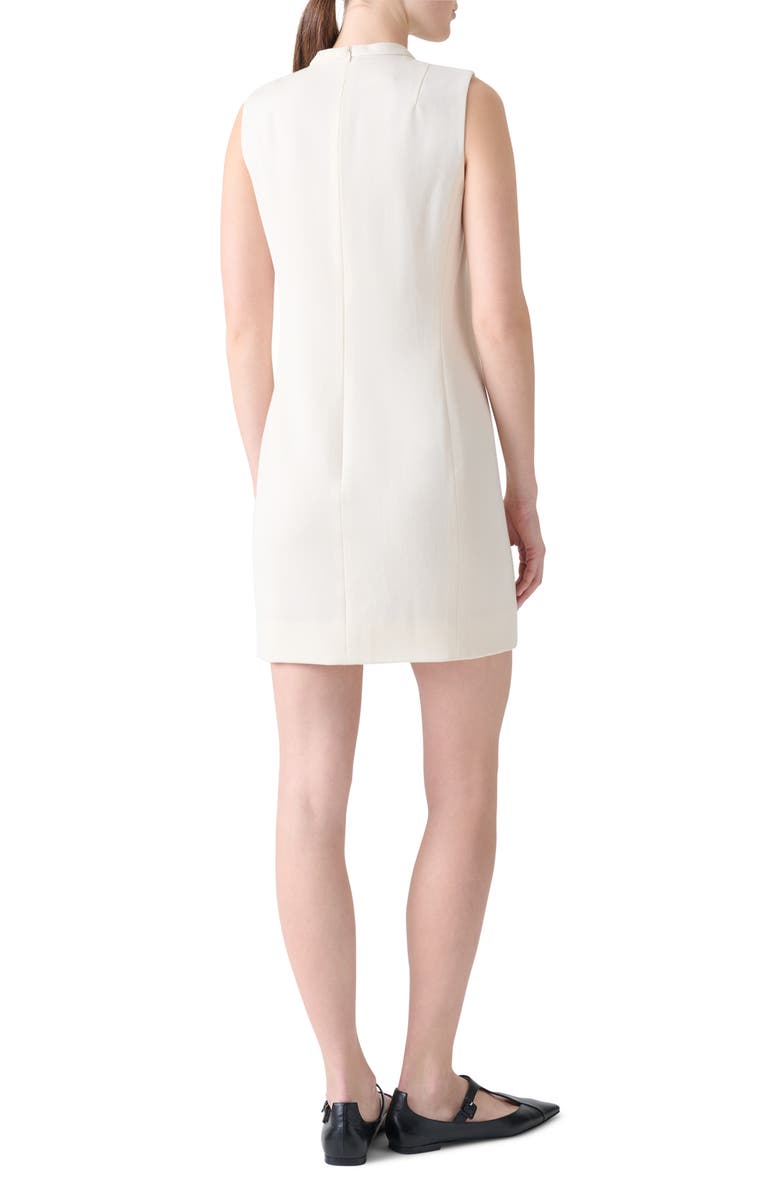 Akris punto Ring Hardware Wool Shift Minidress, Alternate, color, Cream