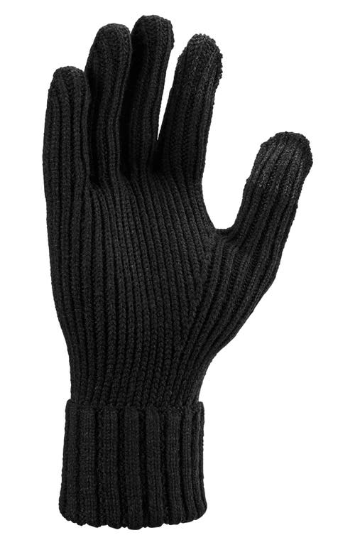 Nike City Rib Knit Gloves In Black