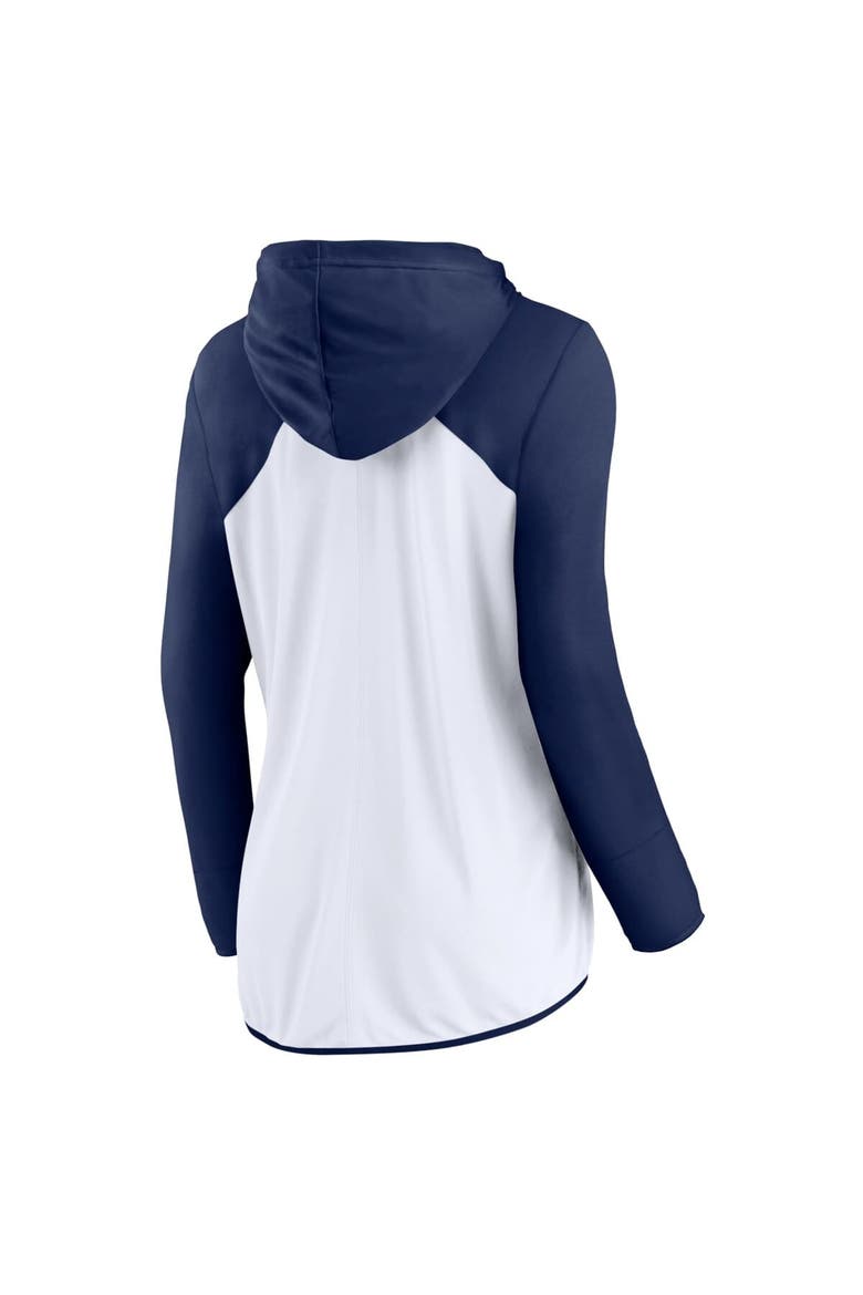 Women's Fanatics White/Navy Dallas Cowboys Script Full-Zip Hoodie, Alternate, color, White
