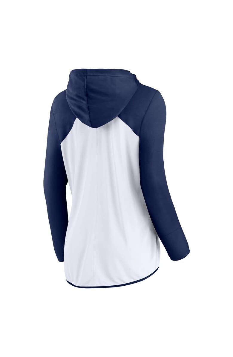 FANATICS Women's Fanatics White/Navy Dallas Cowboys Script Full-Zip Hoodie, Alternate, color, White