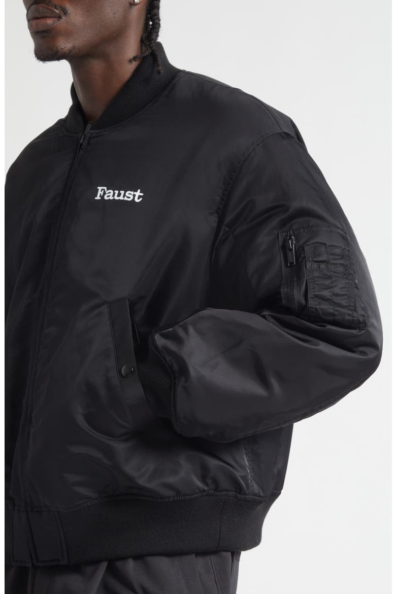 Faust Blouson Jacket, Alternate, color, BLACK