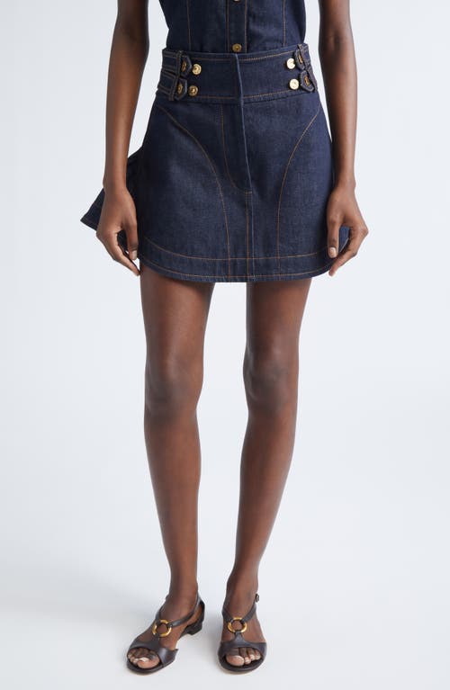 Zimmermann Denim Cargo Miniskirt In Blue