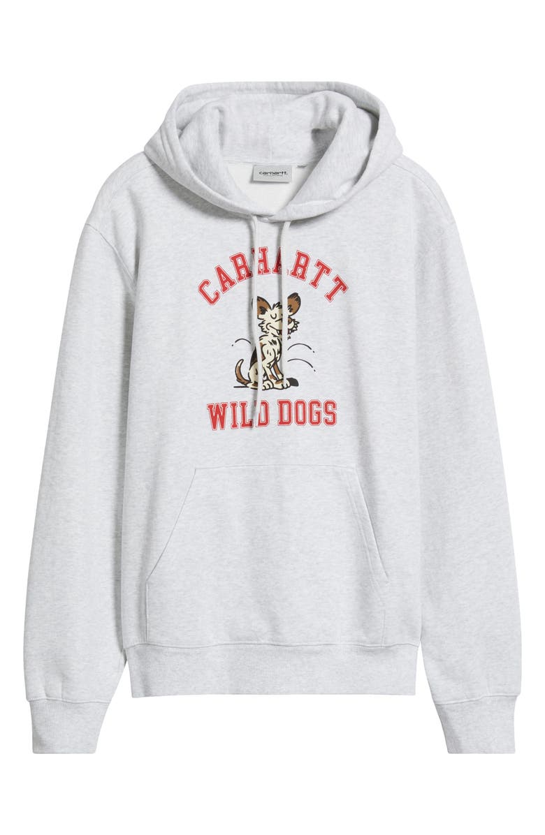 Carhartt Work In Progress Wild Dog Cotton Graphic Hoodie, Alternate, color, Ash Heather