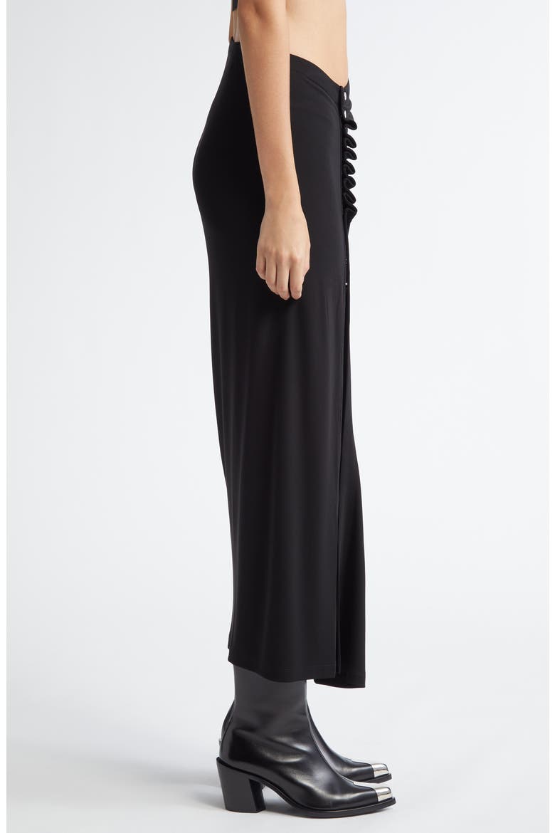 Ruched Jersey Midi Skirt, Alternate, color, BLACK