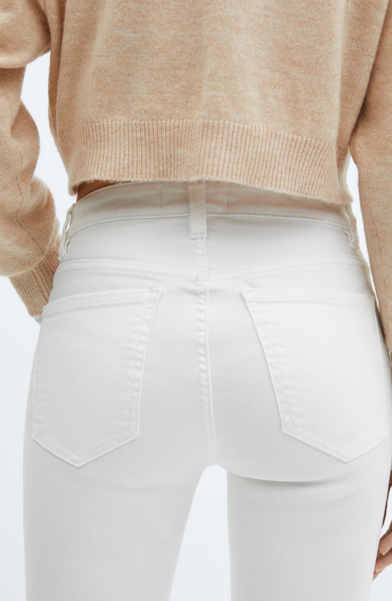 MANGO Sienna Raw Hem Crop Flare Jeans, Alternate, color,