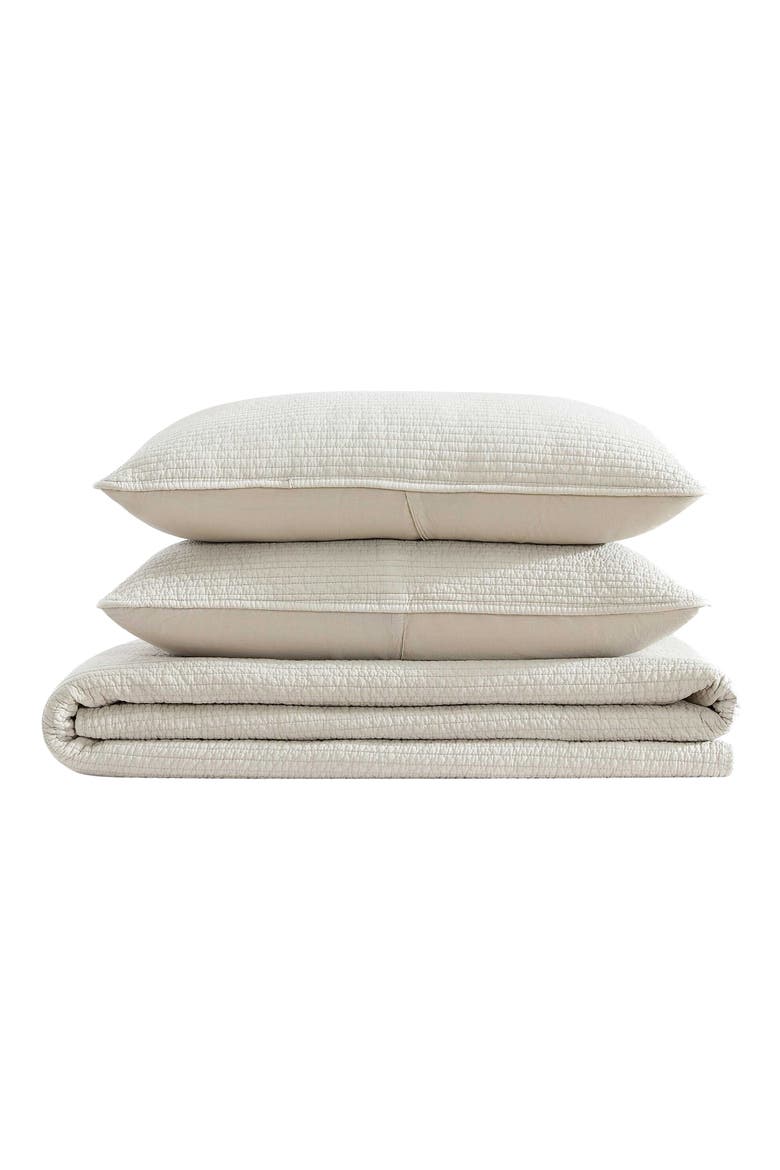 Seashore Stitch King Quilt Sham Set, Main, color, BEIGE