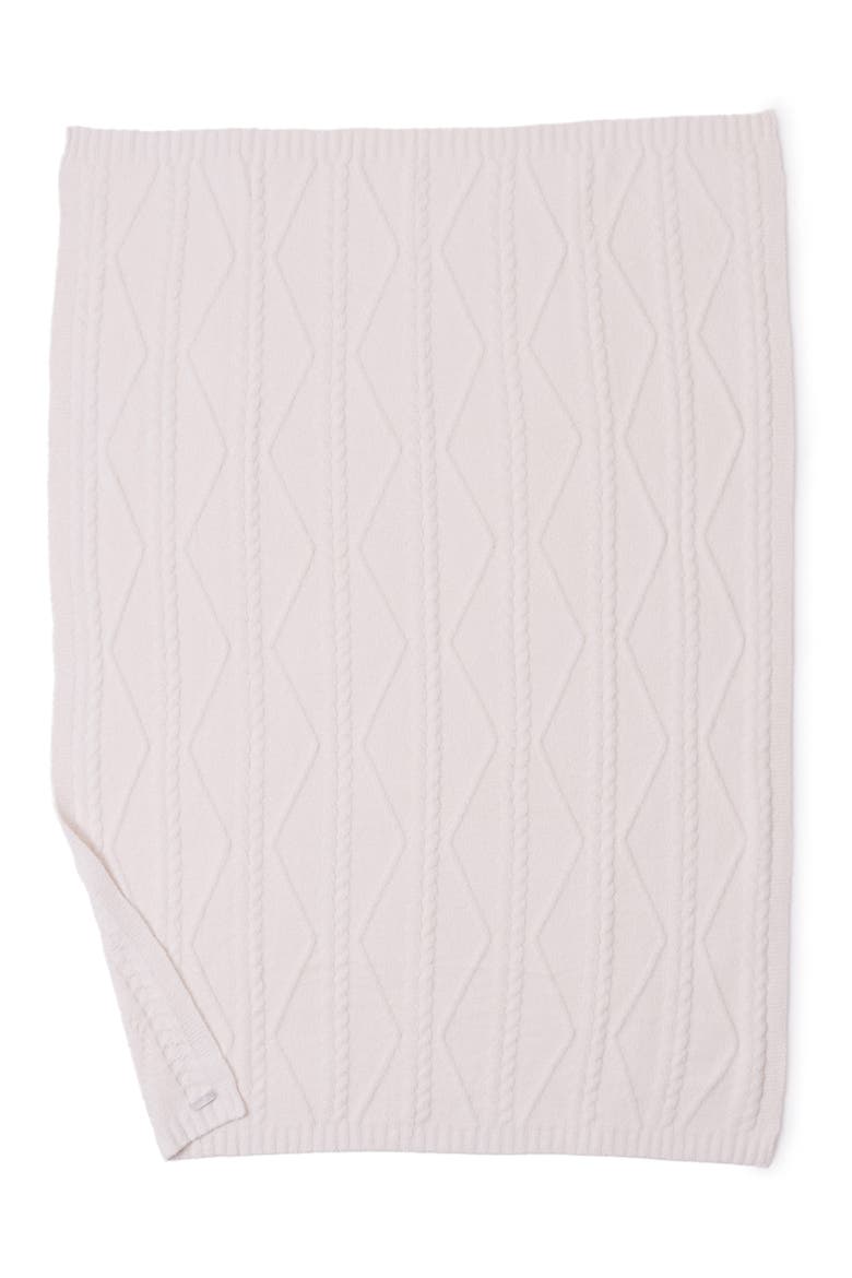 CozyChic® Fisherman Cable Throw Blanket, Alternate, color, CREAM