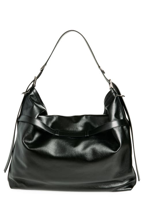 Givenchy Large Voyou Leather Shoulder Bag In Black