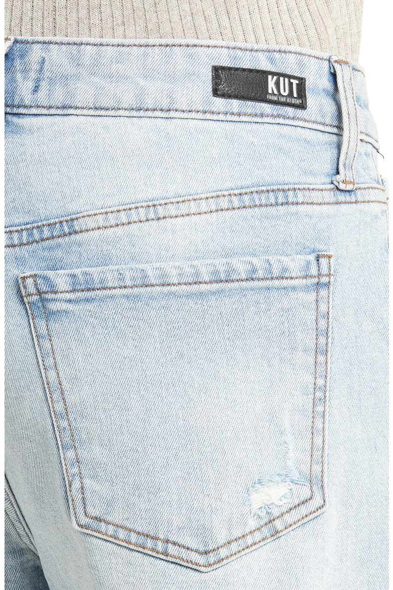 Jane Fray Hem High Waist Denim Shorts, Alternate, color, FULL