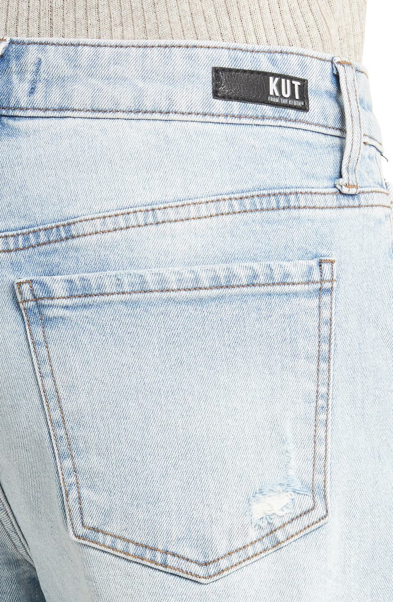 KUT from the Kloth Jane Fray Hem High Waist Denim Shorts, Alternate, color, 