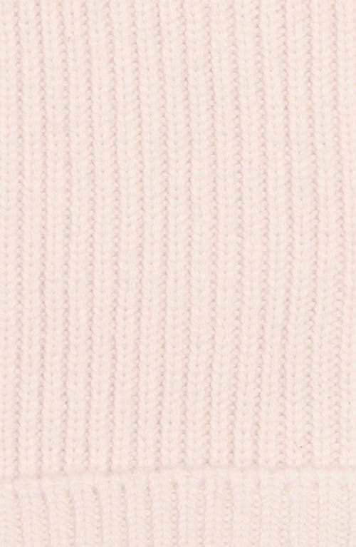 Acne Studios Kua Face Patch Rib Wool & Yak Hair Beanie In Pink