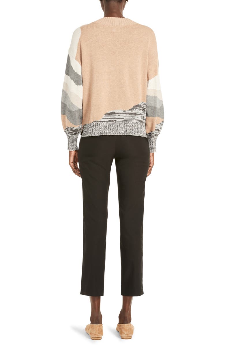 NIC+ZOE Vital Abstract Camo Cotton Blend Sweater, Alternate, color, Neutral Multi