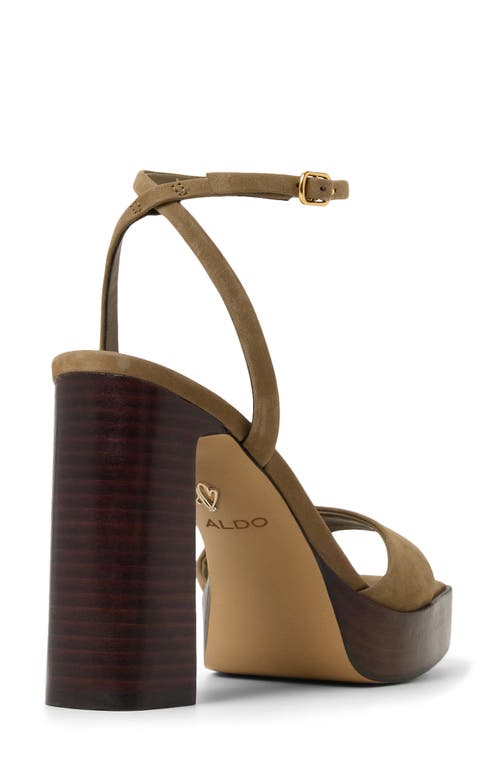 Aldo Lothon Ankle Strap Platform Sandal In Nude