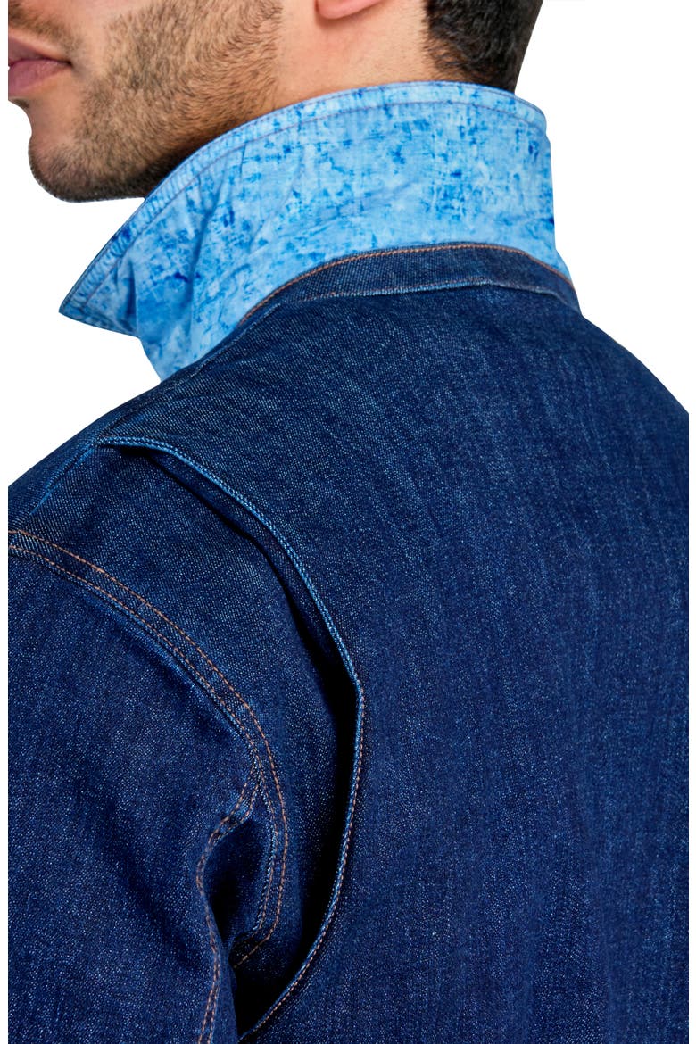Slim Fit Denim Stretch Utility Work Jacket, Alternate, color, NAVY