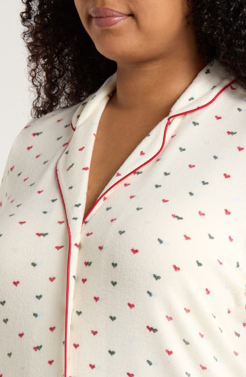 Nordstrom Brushed Hacci Pajamas In White