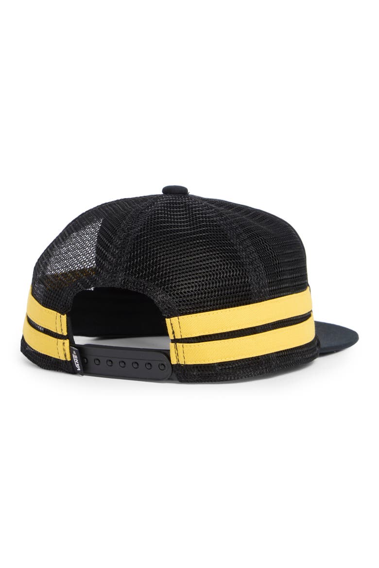 Speedway Trucker Hat, Alternate, color, BLACK
