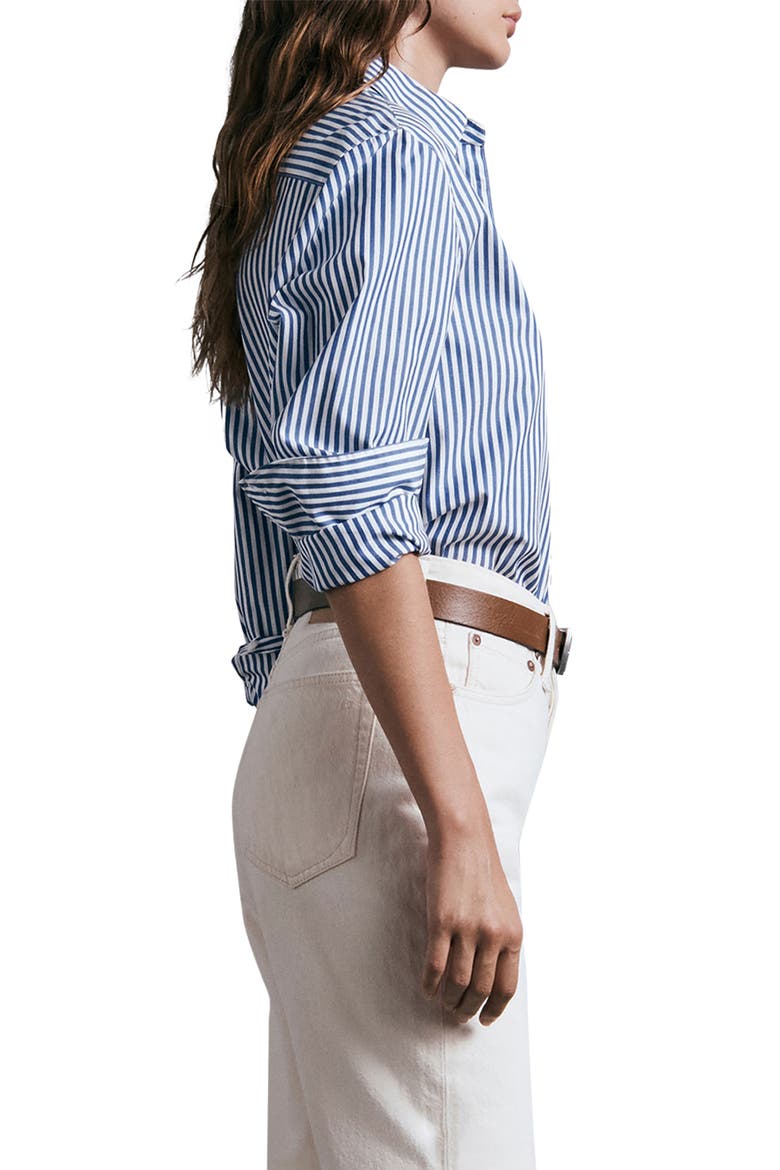 ICONS Maxine Stripe Button-Up Shirt, Alternate, color, BLUSTRIPE