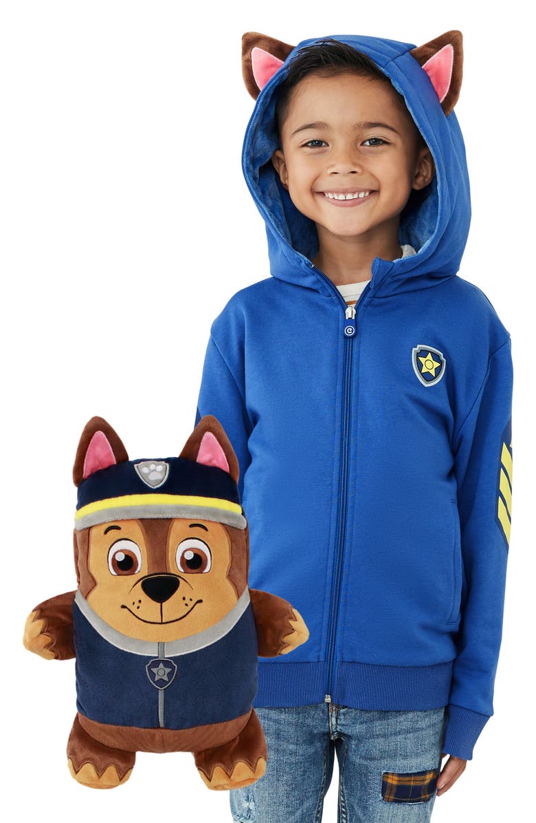 Cubcoats x Nickelodeon<sup>®</sup> PAW Patrol<sup>™</sup> Chase 2-in-1 Stuffed Animal Hoodie, Main, color, 