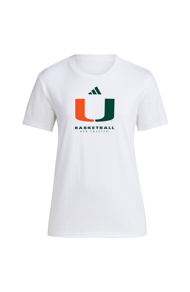 adidas Women's adidas White Miami Hurricanes Bench T-Shirt, Alternate, color,