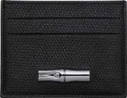 Longchamp Le Roseau Leather Card Holder