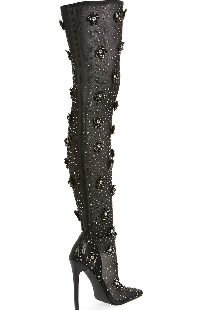 AZALEA WANG Marlowe Embellished Over the Knee Boot, Alternate, color,