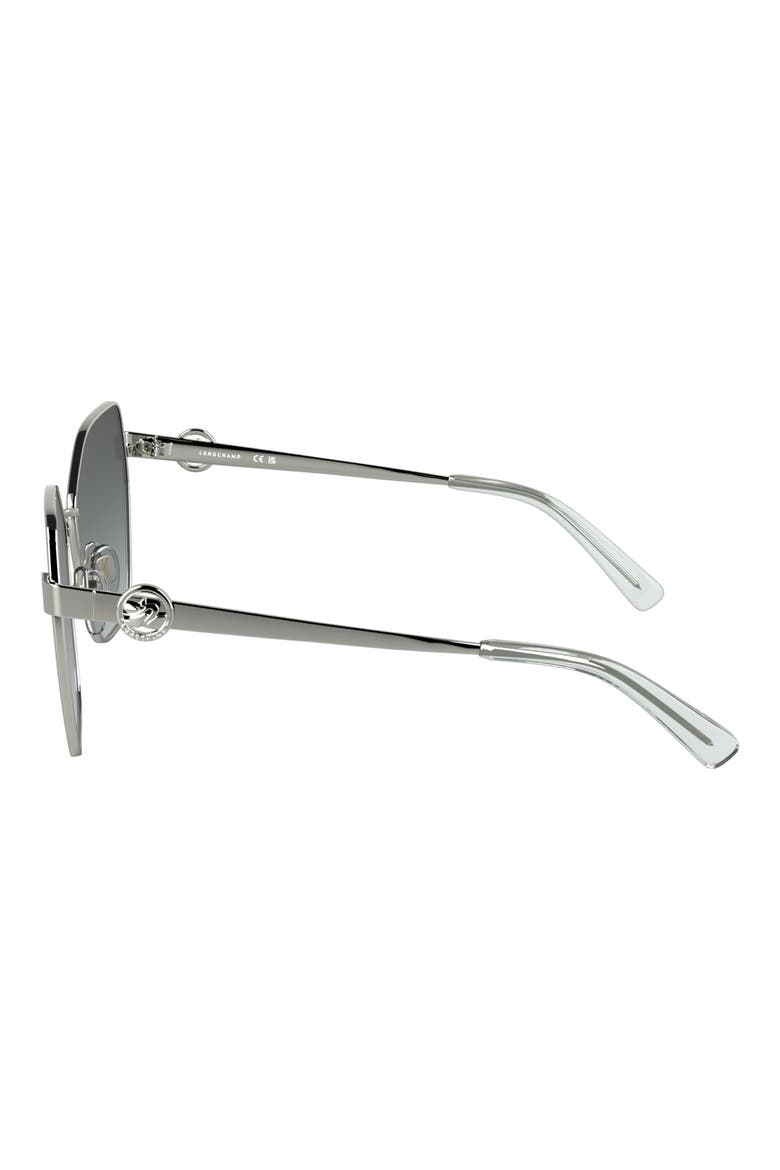58mm Gradient Square Sunglasses, Alternate, color, SILVER/ GRADIENT GREY